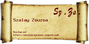 Szalay Zsuzsa névjegykártya